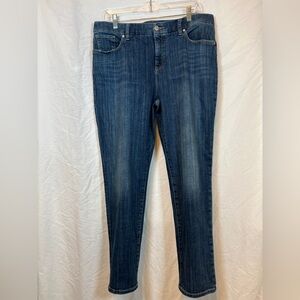 Chico's So Slimming Girlfriend Ankle Jeans Sz 2/ Misses Sz 12